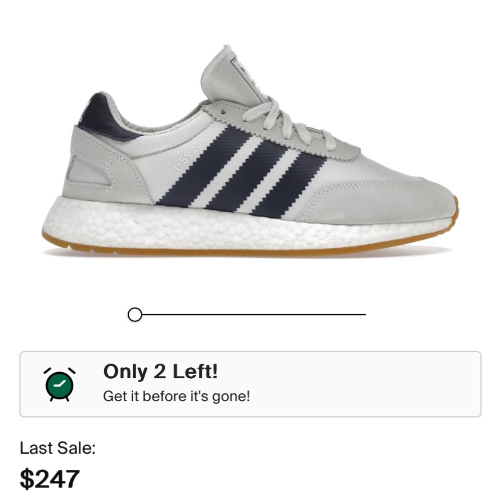 RARE adidas I-5923 White Navy Gum MENS 8